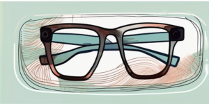 A pair of eyeglasses resting on a medicaid card
