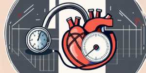 A fatigued-looking heart wrapped in a blood pressure cuff